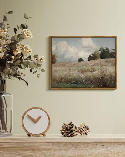 InSimSea Framed Canvas Wall Art Vintage Decor, Cornfield Countryside Scenery Rustic Farmhouse Wall Decoration, Country Decor Wall Art for Bedroom, Living Room Kitchen Bathroom, 11"x14" - color: Corn Field, size: 14"L x 11"W