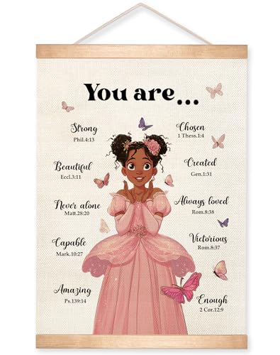 Christian Self Affirmation Wall Art Poster-You Are Amazing-Inspirational Bible Verse Wall Decor,Motivational Scripture Hanging Posters for Playroom Bedroom Nursery Classroom 14x18.5Inch (Pink01) - color: Pink01
