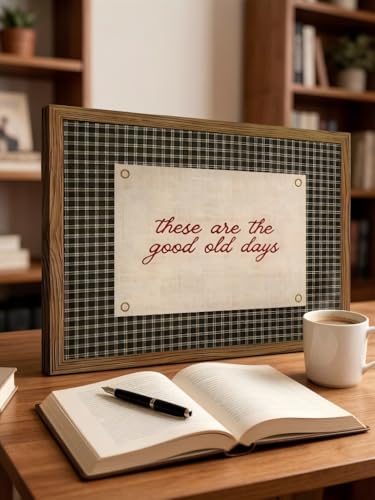 LBTZEVIR Framed Wall Art, 'These Are the Good Old Days' Vintage Quote Print, Rustic Farmhouse Style, Living Room and Bedroom Decor, 12x16 Inch - color: These Are The Good Old Days, size: 16"L x 12"W