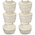 2 Pcs 3-Tier Woven Cotton Hanging Basket, Wall Mounted Storage Organizer, Boho New Home Basket, Over The Door Organizer for Bathroom, Bedroom, and Closet Organization