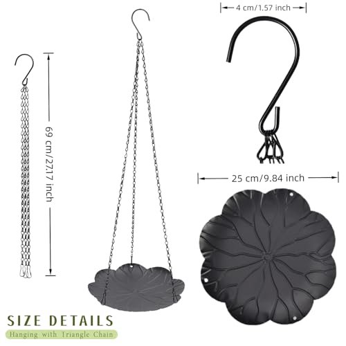 Hanging Planter for Indoor Outdoor, Plant Hanger, Hanging Plant Holder, Plant Pot Shelf Basket for Window Wall Ceiling Garden with Chains and Hooks, 2Pcs (Leaf) - style: Leaf