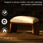 HOMORA Handcrafted Wooden Meditation Bench – Ergonomic Cushioned Yoga Stool, Ergonomic Kneeling Stool for Prayer, Yoga, Zen Meditation, Floor Sitting – Portable Low Table for Home & Studio
