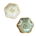 2PCS Ring Holder Dish, Small Key Bowl, Ceramic Trinket Tray Jewelry Dish Organizing Necklace Earrings for Mom Friend Sister, All Jewelries Are NOT Included. Light Green+Crystal Green.… - color: Light Green+Crystal Green