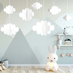 Ayfjovs 10 PCS 3D Cloud Decorations - White Hanging Clouds for Ceiling, Party Decorations, Ornaments, Wedding, Nursery, Children Room, Baby Baptism Party - style: 3D Style-10pcs