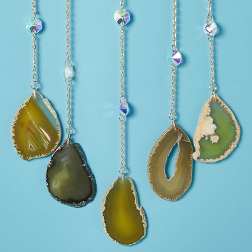 Agate Citrine Gemstone Dream Catcher 7 Chakras Gold Tree of Life Dream Catcher with Healing Crystal Stones Handmade Dreamcatcher Wall Decor for Adults Boys Girls,Bedroom,Wedding,Garden,Bless Gift - color: Citrine 7 Chakra Tree(5 Agates)