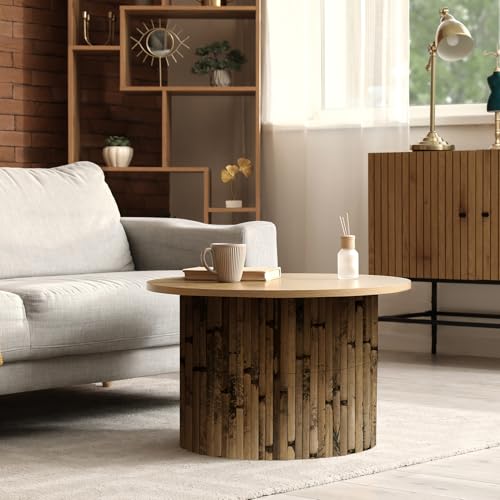Art3d Natural Bamboo Wall Panel for Interior Decor, Renewable Pole Wrap Wainscoting Paneling for Wall Ceiling Furniture Cabinet Office, 12 x 96 Inch, 2-Pack - Dark Burned - color: Dark Burned, size: 2-12" x 96"