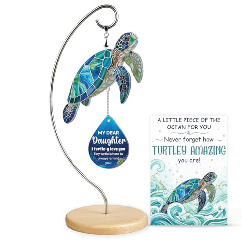 Funny Turtle Daughter Gifts from Mom Dad - Christmas Birthday Gifts for Adults Daughter in Law Bonus Step - I Love You Small Cute Stuff Things - Graduation Christmas Valentines Day Present for Girl - color: 10 - Daughter Turtle