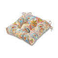 20x20 Square Tufted Outdoor Seat Cushion, Reversible Patio Chair Cushion with Ties, Durable Polyester Fabric, Eco-Friendly Recycled Fill, Weather-Resistant – Jamboree Paisley, Single