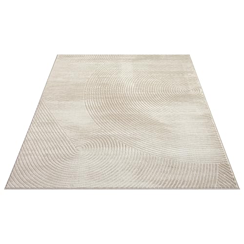 Abani Neutral Beige Area Rug | 2' x 3' Tan Geometric Carpet with Zen Circle Pattern | Rugs for Living Room, Bedroom, Office - color: Beige, size: 2' x 3' (Rectangular)