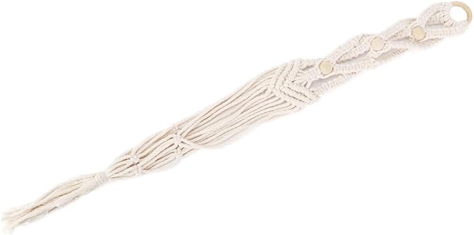 KIMISS Bohemian Style Tassel Flowerpot Plant Hanger - Hand Woven Cotton Rope Hanging Decor for IndoorOutdoor (Work-Woven Cotton Rope Flower Pot mesh Bag)