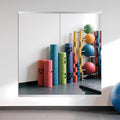 Ruomeng Home Gym Mirror, 48''x24''x2PCS Full Length, Large Frameless Body Mirror Tempered Glass for Gym, Workout, Yoga, Garage, Dance Studio - size: 48"x24"-2pcs
