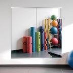 Ruomeng Home Gym Mirror, 48''x24''x2PCS Full Length, Large Frameless Body Mirror Tempered Glass for Gym, Workout, Yoga, Garage, Dance Studio - size: 48"x24"-2pcs