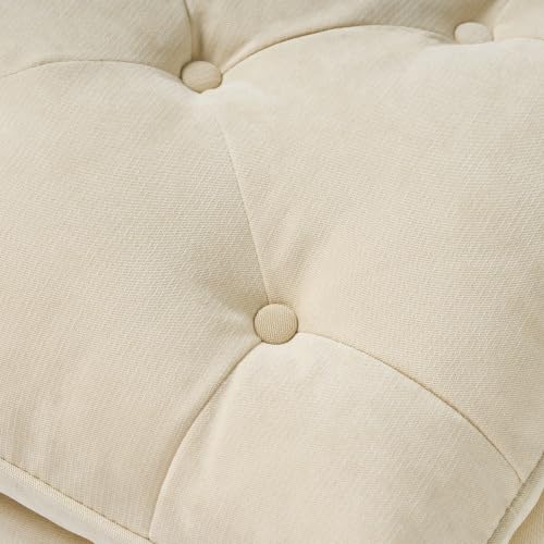 28-Inch Lofton Pillow Top Ottoman, Cream