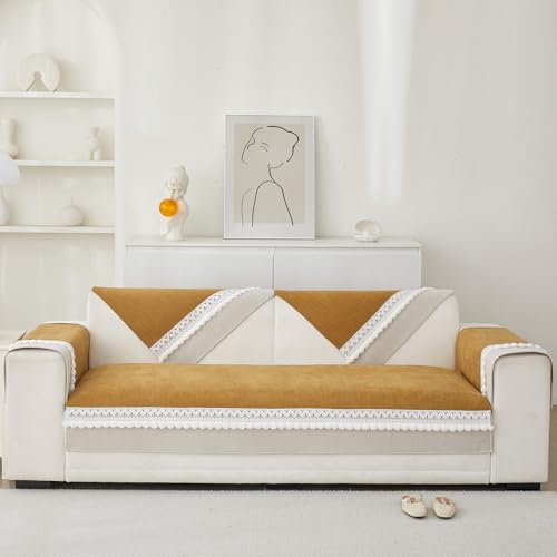 VClife Modern Couch Cover, Non Slip Dog Sofa Cover, Yellow, 35.4" x 35.4" | Pet-friendly Sofa Covers, Scratch-resistant, Waterproof, Non Slip That Stay Firmly In Place, Durable and Machine Washable - color: 01# Mustard Yellow, size: 35.4" x 35.4"