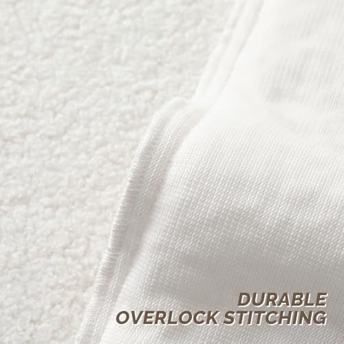 FUTEI Cream White Throw Pillow Covers 18x18 Inch Set of 2,Furry Faux Fur Teddy Boucle Textured Cushion Covers,Soft Fluffy Decorative Pillow Case,Home Decor for Couch Bed Living Room Office Car - color: Cream White, size: 18" x 18" (Pack of 2)