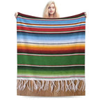 HGOD DESIGNS Mexican Style Throw Blanket Mexican Traditional National Blanket Super Soft Flannel Throw Blanket Lightweight Plush Fuzzy Bed Blanket for Bedding Sofa and Travel 50"X60" - color: Mexican Style, size: 50x60 inch