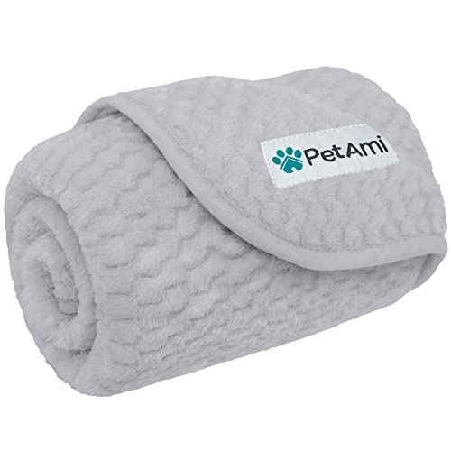 PetAmi Waterproof Dog Blanket, Leakproof Puppy Blanket for Small Medium Dogs, Furniture Sofa Couch Cover Protector, Fleece Pet Throw Indoor Cat Kitten, Reversible Washable Soft Plush, 24x32 Light Gray - color: Light Gray, size: Small (24x32)