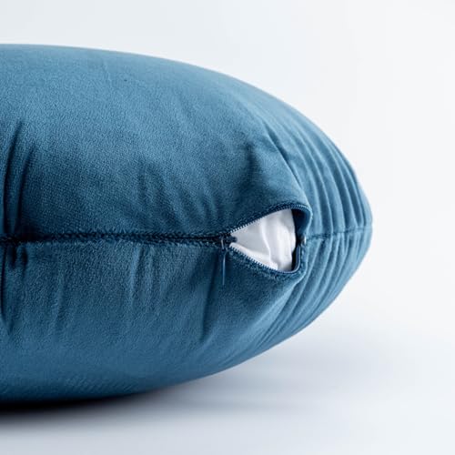 Round Throw Pillow, 18" Soft Round Pillow Cushion for Couch Dutch Velvet Decorative Throw Pillow Cushion Floor Pillow for Sofa Chair Bed Living Room, Orange - color: Orange