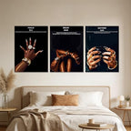RKYKISS Set of 3 Black Christian Girl Canvas Wall Art, Bible Verse Scripture Picture Prints, Faith Inspirational Painting Poster, Frameless 12x16 Inches - color: Bible Frameless, size: 12"L x 16"W