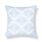 Hofdeco Premium Grandmillennial Coastal Hampton Patio Indoor Outdoor Throw Pillow Cover Only, 20"x20" Water Repellent for Backyard, Couch, Poolside, Baby Blue Print Abstract Plam Leaves - color: Baby Blue Abstract Plam Leaves 20"x20"
