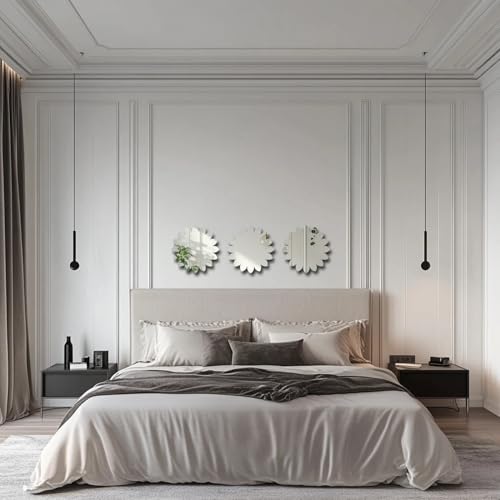 Flower Acrylic Mirror Anti-Scratch Unbreakable Shatterproof HD Tempered Wall Decorative Mirrors for Home Children's Rooms Kindergarten Themed Restaurant(Flower 4,11.81"x11.81") - color: Flower 4