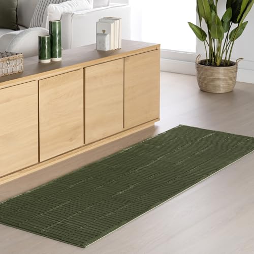 Nuloom Kailani Green, 2'8" x 8', Geometric, Soft and Cozy, High Traffic, Stain Resistant, Easy Clean, Durable Washable Runner for Bedroom, Living Room, Dining Space, Den, Foyer, Entryway - color: Green, size: 2'8" x 8' (Rectangular)