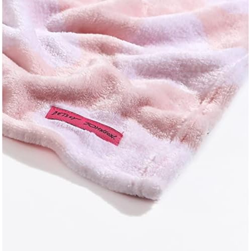 Betsey Johnson - Throw Blanket, Buttery-Soft Throw Blanket for Couch or Bed, Boldly Plush & Oversized Bedding (Dotted Heart Pink, 50" x 70") - color: Dotted Heart Pink