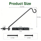 17-Inch Deck Bird Feeder Hanger for Railing, Outdoor Decor Plant Hanger, Balcony Railing Hook - 15LB Capacity - for Hanging Plants, Bird Feeders, Lanterns, Wind Chimes - size: 17 inch 1 Pack