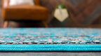 Unique Loom Sialk Hill Collection Area Rug - Washington (2' 2" x 3' 1" Rectangle, Turquoise/ Black) - color: Turquoise/Black, size: 2'2" x 3'1" (Rectangular)