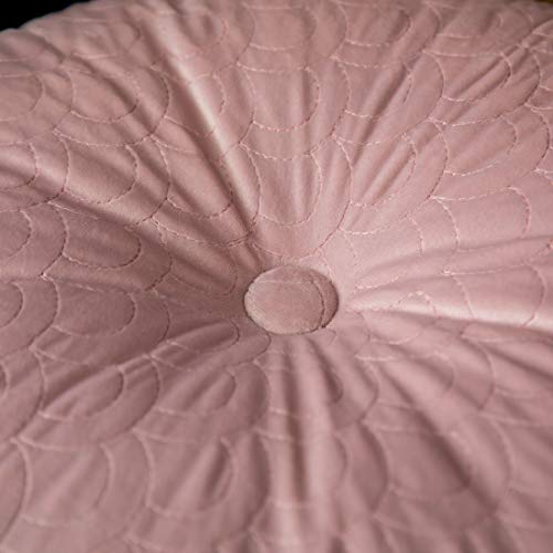vctops Velvet Soft Round Chair Pads Cute Gradient Pom Pom Indoor Dining Chairs Cushion (Pink, Diameter 16") - color: Pink, style: Diameter 16 Inch