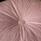 vctops Velvet Soft Round Chair Pads Cute Gradient Pom Pom Indoor Dining Chairs Cushion (Pink, Diameter 16") - color: Pink, style: Diameter 16 Inch