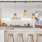 3 Lights Plug in Pendant Light with Cord On/Off Switch Rattan Hanging Lamp with 22ft Hand Woven Wicker Plug in Chandelier Boho Hanging Lights Fixture for Bedroom Kitchen Hallway Foyer - size: Plug 3 Lights
