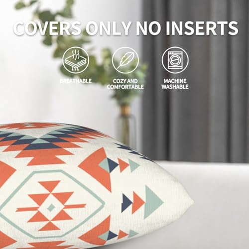 Aztec Throw Pillow Covers 18 X 18 Inch Set of 2 Pillow Cases Decoration Cushion Cover for Sofa Bedroom Living Room Outdoor - color: Aztec