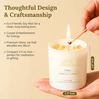 AvaConcept Healing Crystal Candle Gift Set – Set of 3 Citrine, Amethyst & Lazurite Hand-Poured Soy Wax French Vanilla, Lavender & Sea Salt Orchid Aromatherapy Scents 3.5oz Each | Premium Gift Box - size: 3.5oz, style: French Vanilla, Lavender & Sea Salt O