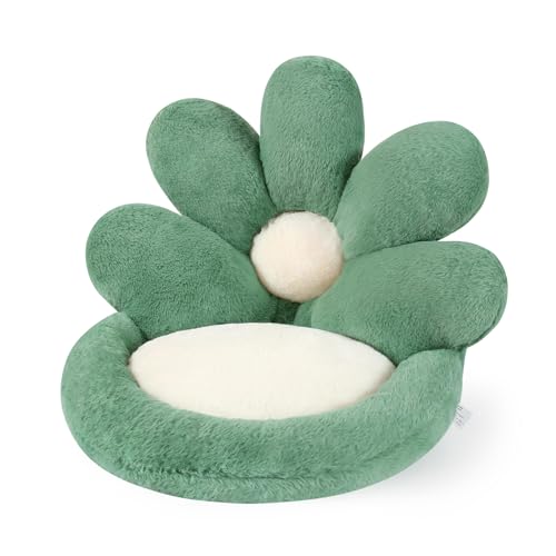 Ditucu Flower Shape Chair Pillow Cute Seat Cushion 21 inch Comfy Lazy Sofa Floor Pillows Dorm Seating for Bedroom Decor Green - color: Green, size: Large