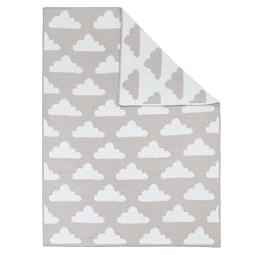 Living Textiles Grey Clouds Chenille Soft Baby Blanket Reversible Premium Cozy Fabric for Best Comfort - for Infant,Toddler,Newborn,Nursery,Boy,Unisex,Throw,Crib,Stroller,Gift, Grey Clouds 40x30 - color: Grey Clouds