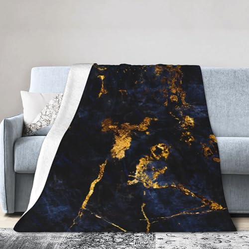 Black Marble Print Throw Blanket for Couch Chair Sofa Bed, Flannel Soft Abstract Modern Luxury Golden Stripe Seasonal Warm Cozy Botanical Blanket for Bedroom Living Room Car All Season 30"x 40" - color: Marble04, size: 30X40 inch