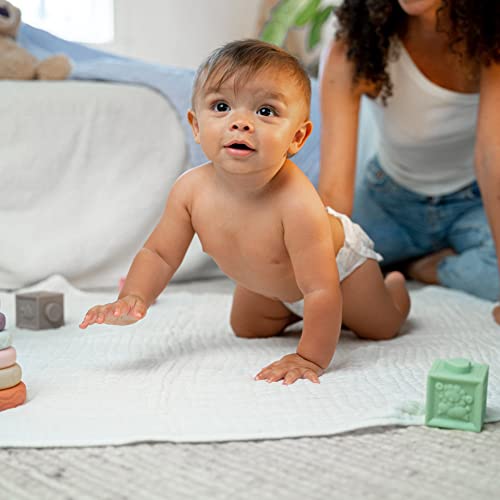 Comfy Cubs Muslin Baby Blanket - Soft, Lightweight, 6-Layer Cotton Swaddle Blankets for Newborns, Infants & Toddlers - 40" x 40" Large, Breathable & Versatile for Sleeping & Tummy Time - White - color: White, size: Baby - 40" X 40"