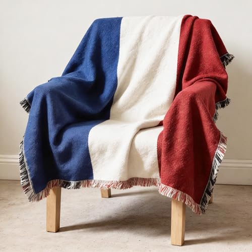 Pure Country Weavers France Flag Blanket - Gift Tapestry Throw Woven from Cotton - Made in The USA (69x48) - color: France Flag