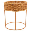 COLLBATH Plant Stand, Plant Basket Indoor, Small, Cute Planter Holder with Legs, Boho Style Flowers Display Rack Standing Floor Stool Shelf for Pot - size: 22.00X22.00X20.50CM