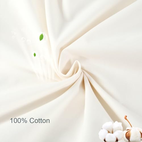 Ivory Euro Sham Covers Tassel Cream European Sham 26x26 Set of 2 Boho Fringed Euro Pillowcases Decorative Off White Pillow Covers Cotton Large Square - color: Ivory, size: 26" x 26" (Pack of 2)