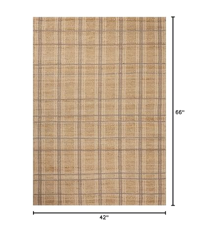 Loloi Chris Loves Julia Judy Collection JUD-02 Natural/Stone 3'-6" x 5'-6" Accent Rug - color: Natural / Stone, size: 3'6" x 5'6" (Rectangular)