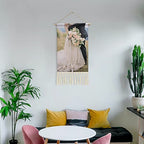 GUANGSHACORA Custom Cotton and Linen Hanging Wall Art Poster with Picture Text Painting Scroll Poster for Home Decor