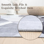 HOMFINE Washable Area Rug - Geometry Style Modern Rugs for Living Room, Bedroom, Machine Washable Rug Soft Non Slip Non Shedding Area Rug - Grey, 10'x14' - color: Grey, size: 10' x 14' (Rectangular)