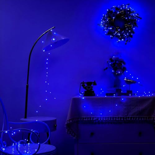 Ineximun 24 Pack LED Fairy Lights Battery Operated 7Ft 20Led Mini String Lights Waterproof Christmas for Mason Jars Bedroom DIY Party Wedding Christmas Decor Blue - color: Blue