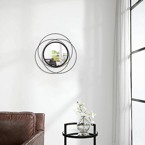 Black Circle Mirror Wall Decorative Metal Wall Mirror, Art Small Round Wall Home Mirror, Decor Living Room Bedroom Bathroom Entryway 12" - color: Round-black, size: 12"L x 12"W