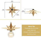 2 Pack Flush Mount Ceiling Light - Star Lights Fixture Hallway Lighting Fixtures Modern Ceiling Lights Brass Flush Mount Light Fixture for Kitchen Bathroom Bedroom Entryway (Bulb not included) - color: 2 Pcs Brass Ceiling Light
