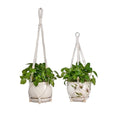 2 Pack Plant Hanger - 29.5" & 23.5" Hanging Planters, Handmade Cotton Rope Plant Holder Fits 3.9"-11.8" Flower Pots Indoor & Outdoor Boho Home Decor (POTS NOT Included)