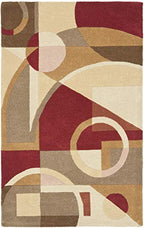 SAFAVIEH Rodeo Drive Collection Accent Rug - 3'6" x 5'6", Beige & Multi, Handmade Mid-Century Modern Abstract Wool, Ideal for High Traffic Areas in Entryway, Living Room, Bedroom (RD845A) - color: Beige/Multi, size: 3'6" x 5'6" (Rectangular)