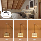 2 Packs Plug in Pendant Lights Fabric Hanging Lamp Kit with Dimmable Switch 15 Ft Long Hemp Rope Farmhouse Pndant Light Cord Lighting Fixture DIY Hanging Light - size: 2 Light Fabric